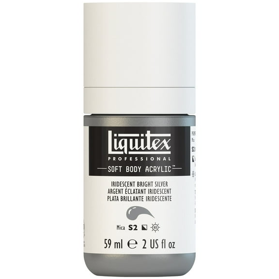 Liquitex Professional Soft Body Acrylic Color, 2 oz., Iridescent Bright Silver
