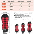 thumbnail image 2 of Anti-Slip Dog Socks for Large Dogs - Winter Boots for Cold Weather - Red & Black- Size XL, 2 of 4