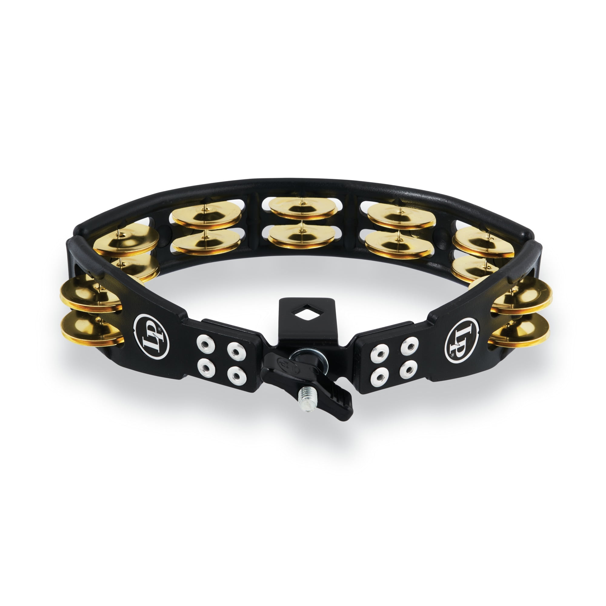 Latin Percussion Cyclops Mountable Tambourine, Black, Brass Jingles