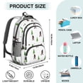thumbnail image 5 of Bigfoot and Tree White Pattern Backpack for School, Cute School Bag with Adjustable Shoulder Straps and Padded Back, 16.9"x12.6"x5.9", 5 of 5