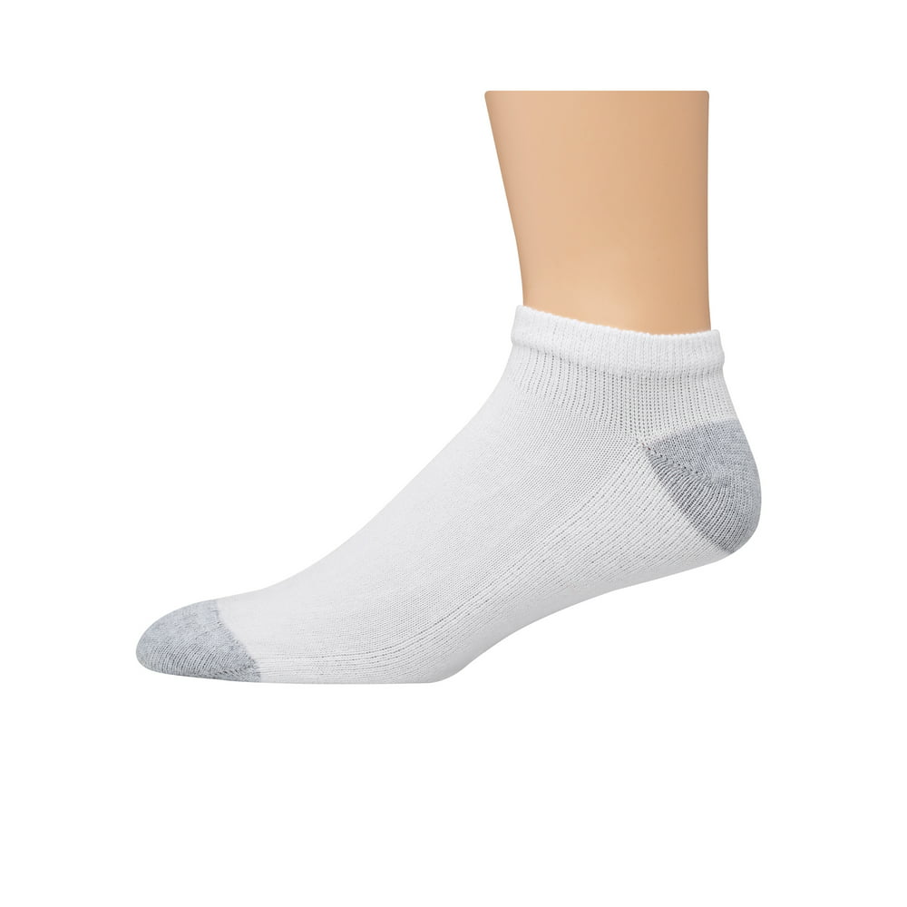 Hanes - Hanes Men's Half Cushion White Low Cut Socks, 20 Pack - Walmart ...