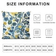 thumbnail image 5 of Nawypu  Zippered Pillow Covers Pillowcases Floral Jacquard Print Blue Yellow hues Decorative Throw Pillow Cover,Pillow Cases Cushion Cover for Home Sofa Bedding Bed Car Seats Decor, 5 of 5