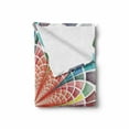 thumbnail image 2 of Psychedelic Soft Flannel Fleece Throw Blanket, Hand Sketch Geometric Artwork Blooming Flower Abstraction with Many Colors, Cozy Plush for Indoor and Outdoor Use, 70" x 90", Multicolor, by Ambesonne, 2 of 6