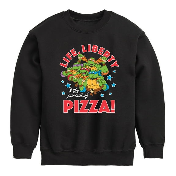 Teenage Mutant Ninja Turtles - Life Liberty Pursuit Of Pizza - Youth Crewneck Fleece Sweatshirt