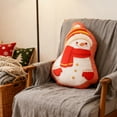 thumbnail image 5 of Wooowa Christmas Cartoon Plush Pillows, Double-Sided Printed Santa & Snowman Stuffed Decor for Homes, Sofas & Beds, 5 of 7