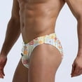thumbnail image 5 of Nmnitkp Mens Swim Trunks Elastic Fabric Men's Bikini Swimwear Low Rise Swimming Briefs with Adjustable Drawstring,Boys Swim Trunks White,L, 5 of 7