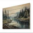 thumbnail image 2 of Designart "Canada Calm Lake" Landscapes Print on Natural Pine Wood, 2 of 5