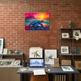 thumbnail image 3 of Tropical Sea Turtle Wall Art Theme Sunset Ocean Scene Wall Decor Modern Beach Canvas Painting Prints Artwork Home Decor Framed for Living room Bathroom Office, 3 of 8