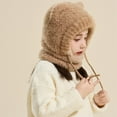 thumbnail image 4 of XIMIN Bear Ear Baby Girls Boys Winter Hat Toddler Knitted Ear Flaps Cute Stuffed Hood Scarf Beanies with Fleece Lining Fluffy Ski Snow Hat, 4 of 6