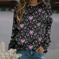 thumbnail image 1 of Sweat à Capuche Mode pour Femmes 2023 Manches Longues Col Rond Imprimé Chandail en Molleton Blouse 50 % de Réduction Costumes Halloween/noël, 1 of 4