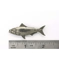 thumbnail image 2 of American Shad Pin, F027, Pewter, 2”, Alosa sapidissima, Lapel Pin, Hat, Pins, Brooch, Brooches, Jewelry, Gift, 100% Handmade in the USA, 200 Fish Designs Available, 2 of 7