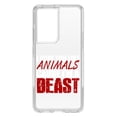 thumbnail image 1 of DistinctInk Clear Shockproof Hybrid Case for Galaxy S21 ULTRA 5G (6.8" Screen) - TPU Bumper Acrylic Back Tempered Glass Screen Protector - I Hope You Like Animals Cause I'm A Beast, 1 of 2