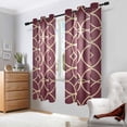 thumbnail image 2 of Yayeee Window Curtains Light Filtering 63"x52" Grommet Panel Pair Home Living Room Decor, Red Circles, 2 of 7