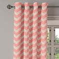 thumbnail image 2 of Ambesonne Peach Grommet Curtain, Chevron Zigzag Vintage, 50" x 72", Coral Peach, 2 of 6