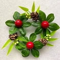 thumbnail image 5 of Guirnaldas navideñas de 12 cm para puerta, decoración de árbol de Navidad, flores colgantes para boda, guirnaldas para acceso al hogar, manualidades, plantas artificiales, 5 of 5