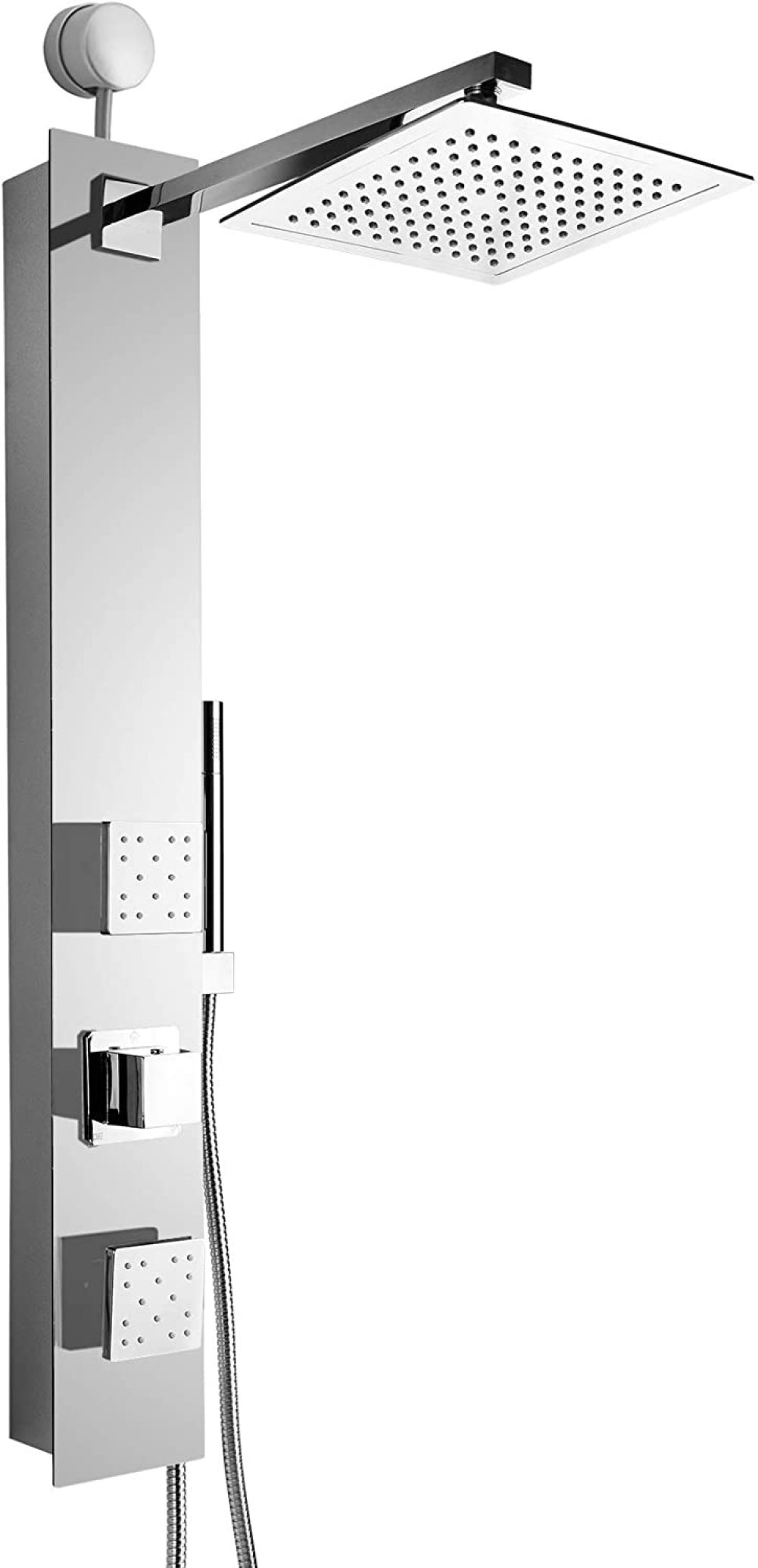 LAKeyen 35 in 2Jet Easy Connect Shower Panel System Tempered Glass