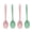 2 Pink 2 Green, variant on 4 Pcs 8 Inch Silicone Spoon Cucharas De Silicona, Para Cocina Mixing Spoons, Cookware Silicone Cooking Spoons Suitable for Cooking Stirring Mixing Tools(Transparent Red, Orange, Purple, Green)