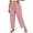 Red, variant on Cotton Linen Pants for Women Trendy Baggy Wide Leg Striped High Waisted Cropped Casual Pinstripe Pants