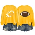 thumbnail image 4 of LIZUOJUN Game Day Crewneck Sweatshirt for Women Oversized Pullover Football Heart Graphic Long Sleeve Casual Tops Fall Winter 2026 Relaxed Fit Trendy 2XL, 4 of 8