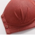 thumbnail image 5 of Swuxness Women's Push Up Wireless Bra, Womens Bras, Women Solid Color Seamless Push Up Breathable Comfortable Back Closure Everyday Wear Bra Red, 42/95B, 5 of 5