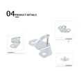 thumbnail image 2 of Riwesomey Pestillo Cerradura de puerta trasera Coches Montajes Cerraduras Pestillos Coche Plata Piezas resistentes Suministros Accesorios Vehículos, repuestos y accesorios Mis, 2 of 6