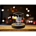 thumbnail image 3 of Intricately Crafted Crystal Abacus Sculpture - A Tribute to Mathematical History, 3 of 5