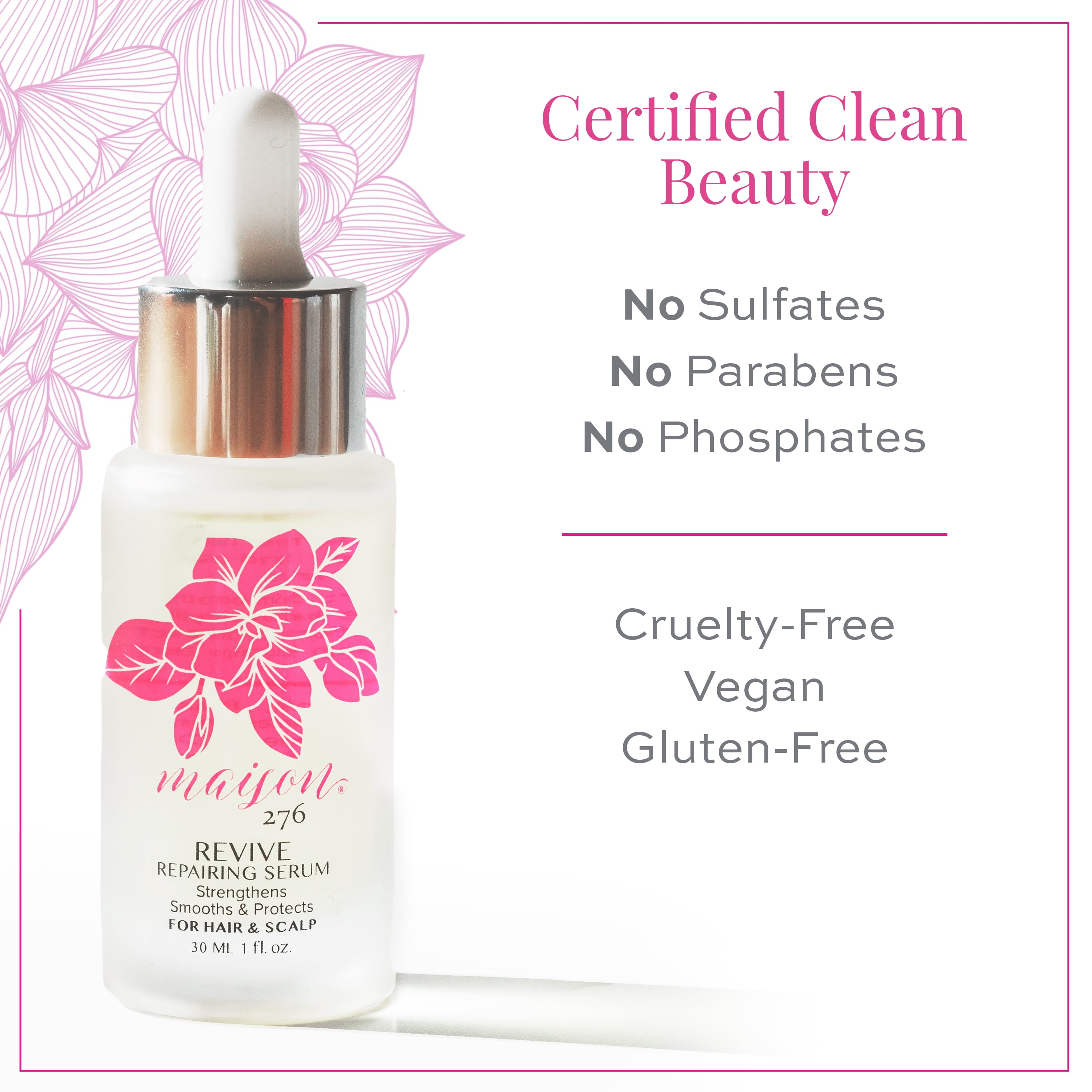 Maison 276 REVIVE Hair Repairing Serum, Nourishing Oil for Frizz