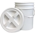 thumbnail image 2 of ePackageSupply 5 Gallon Bucket - Food Grade Bucket with Airtight Gamma Seal Screw-On Lid, BPA-Free, Heavy-Duty 90 Mil HDPE Plastic, Bulk Storage, Durable Container, Made in USA, White/White, 6 Packs, 2 of 9