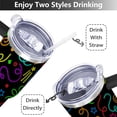 thumbnail image 3 of Colorful Party Confetti Stainless Steel Insulated Mug with Lid and Handle, 30oz, 3 of 4