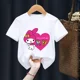 thumbnail image 3 of Camiseta de algodón para niños, camiseta kawaii, dibujos animados de anime Sanrio, ropa informal para niños, camiseta para niñas y niños, moda Y2K, 3 of 5