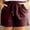Wine, variant on Qulqfy Resort Wear Women Shorts Red Bermuda High Waisted Lounge Beach Comfy Casual Wide Leg Shorts S