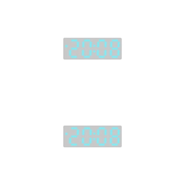 Bearachild Montaje de pared y escritorio versátil y práctico de doble ubicación para escritorio Números digitales coloridos Vibrante con 8017AzulLuz 2Conjunto