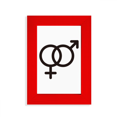 thumbnail image 1 of Gender Difference Equality Between Men Women Rainbow Picture Display Art Red Photo Frame, 1 of 4