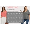 thumbnail image 7 of MOYIKO Oversized T shirts for Women V Neck Short Sleeve Loose Tees Summer Casual Basic Tops, 7 of 7