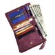 thumbnail image 4 of Women'S Rfid Small Bifold Leather Wallet Ladies Mini Zipper Coin Purse Id Card Pocket,Slim Compact Thin Purple, 4 of 5