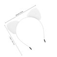 thumbnail image 2 of unbranded White Plush Cat Ears Headband for Women Designed for Face Washing and Hair Protection, 2 of 8
