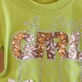 thumbnail image 6 of Hrsba Little Girl Outfits Short Sleeve Crew Neck Tee And Elastic Waist Pearl Decor Denim Shorts Two Piece Set, 6 of 8