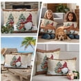 thumbnail image 5 of Red Christmas Outdoor Waterproof Pillow Covers, Gnomes Xmas Tree Snowflake Gifts Winter Decorative Square Throw Pillowcase Sofa Cushion Sham for Patio/Couch/Chair, 18"x18" 2 Pack, 5 of 8
