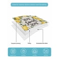 thumbnail image 5 of Quilts Twin Size, Summer Lemon Soft Comforter Bedding Set for Bed, Farmhouse Black Check Plaid Vintage Lightweight Quilted Bedspread with Pillow Cover(2 Pieces) for All Season, 68x86 Inch, 5 of 6
