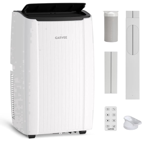 Garvee 12000 BTU 3 in 1 Portable Air Conditioner, Cooling, Fan & Dehumidifier Modes, Remote Control, for Spaces Up to 550 Sq Ft
