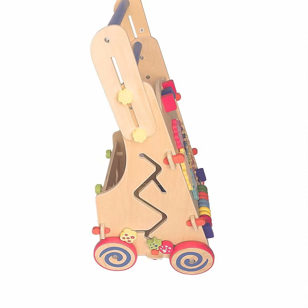 wooden baby walker activity centre