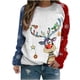 thumbnail image 2 of ICHUANYI Clearance Christmas Women Fashion Casual Print Round Neck Loose Long Sleeve Tops Blouse Hoodless Sweatshirts ICHUANYI "ICHUANYI", 2 of 4