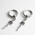 thumbnail image 4 of Fashion Mens Womens Stainless Steel Dagger for Cross Pendant Charm Hoop Cuff Hypoallergenic Vintage Punk Prayer Jewelry, 4 of 4