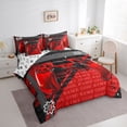 thumbnail image 3 of Homewish Red Black Console 7-Piece Twin Bedding Sets,Gamer Gaming Bedding Comforter Set,3D Cartoon Gamepad Sheet Sets For Adults,Luxury Bedroom Decor Reversible, 3 of 8