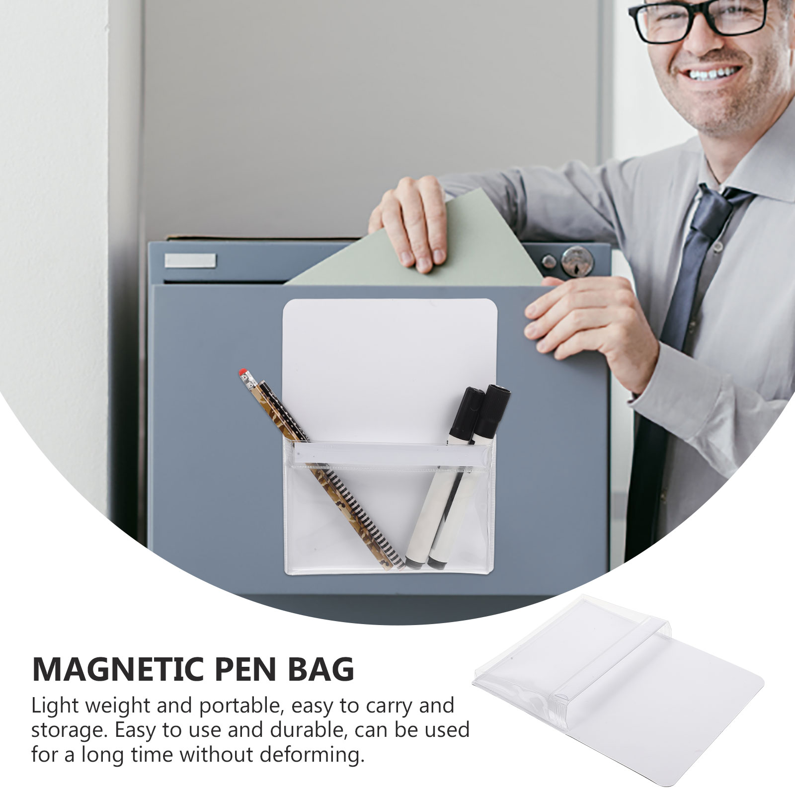 Set of 4 Magnetic Pocket Wall File Organizer Board White Markers Dry Erase Office