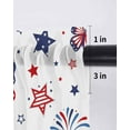 thumbnail image 6 of 4th of July Curtains 45 Inch Length,Sheer Curtains for Bedroom Living Room Window Butterfly Star Blue Red Fireworks Independence Day Voile Drapes Kitchen Curtains Small Half Window 52"x45" 2 Panels, 6 of 7