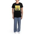 thumbnail image 4 of CafePress - Engineer Gifts T Shirts Women's Dark Pajamas - Women's Short Sleeve Print T-Shirt and Pants Dark Cotton Pajama Set, 4 of 7