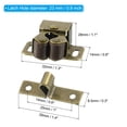 thumbnail image 2 of Uxcell Stainless Steel Cabinet Latches Wardrobe Double Roller Catch  Spring Bead Hardware Latch, 4 Set Bronze, 2 of 6