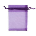 thumbnail image 2 of 100PCS Organza Gift Bags,Wedding Jewelry Pouches,7x9cm Drawstring Gift Bag Mesh Candy Favour Bag Jewelry Pouches for Wedding,Party,Birthday,DIY Craft(Purple), 2 of 5