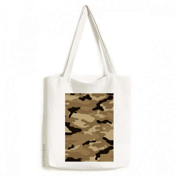 Camouflage Line Art Grain Illustration Pattern Tote Canvas Bag Shopping Satchel Casual Handbag